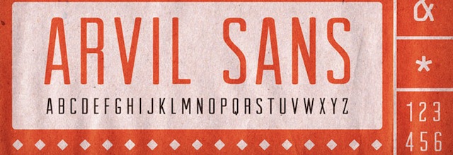 Arvil is a free css web font