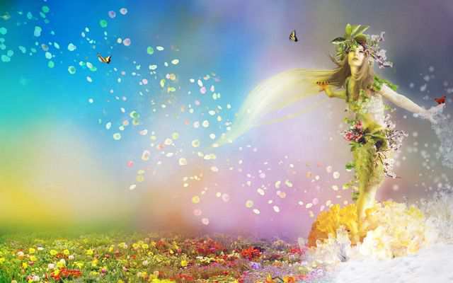 Spring Desktop Wallpaper Goddess Spring Wallpaper