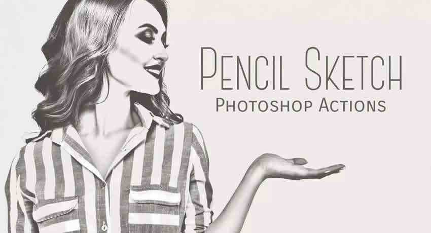 pencil sketch effects free photoshop actions