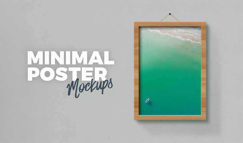 minimal psd poster mockup template editable flyer 
