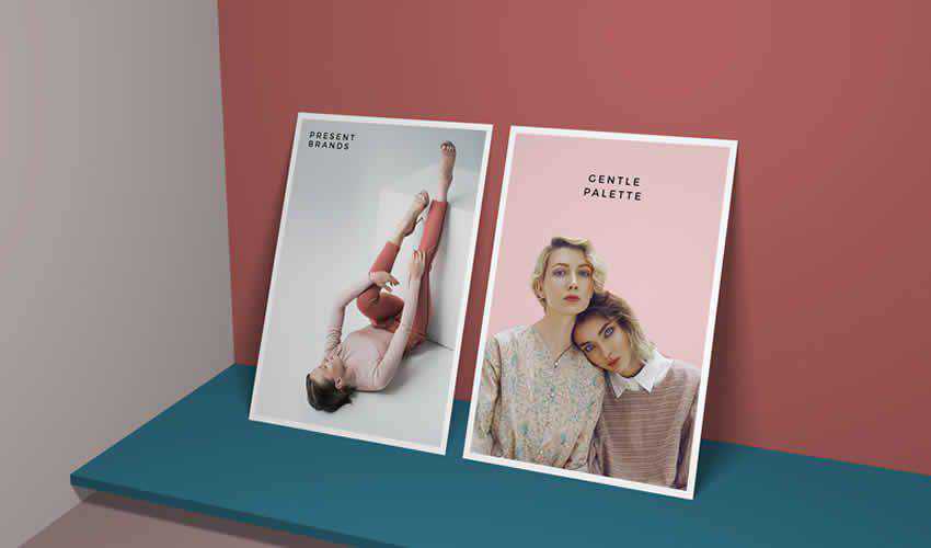 Modern Vertical Standing psd photoshop poster mockup template editable flyer free