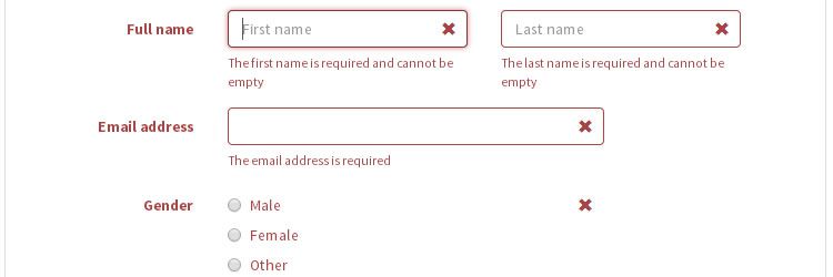 jQuery plugin vaildating forms addon extension Bootstrap