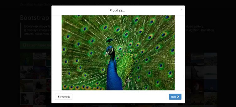 plugin shows images videos modal dialog Bootstrap