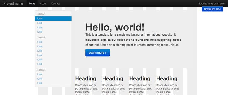 simple jQuery plugin draws grid columns Bootstrap enabled