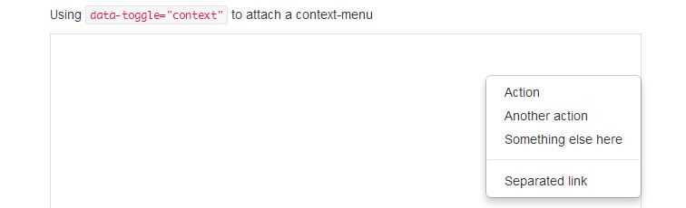 context menu plugin Bootstrap