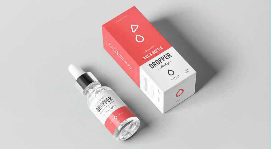 Dropper Bottle Photoshop PSD Mockup Template