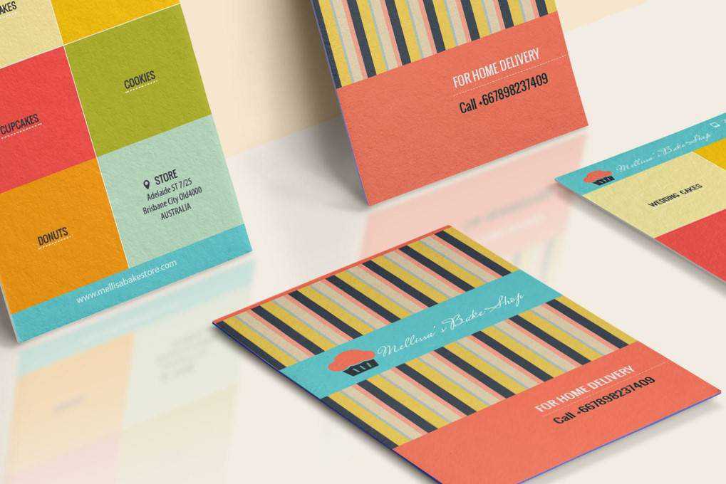 Bakery Shop Business Card template format Adobe Photoshop