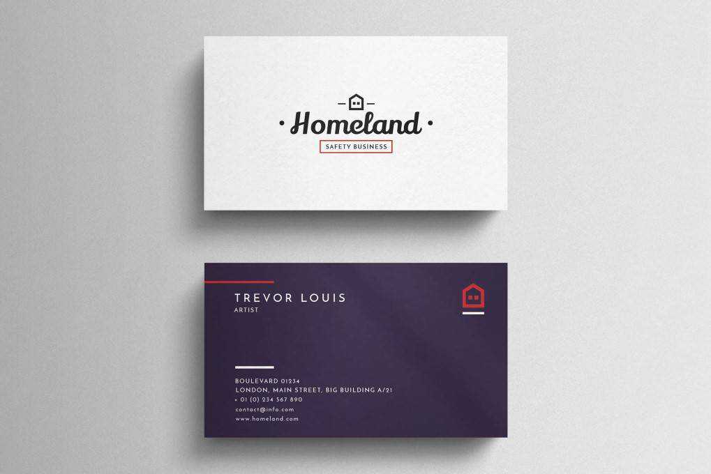 minimal business card template format Adobe Photoshop