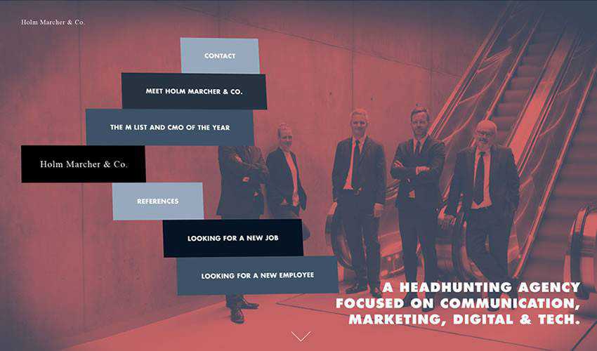 Holm Marcher Co business corporate website web design inspiration ui ux