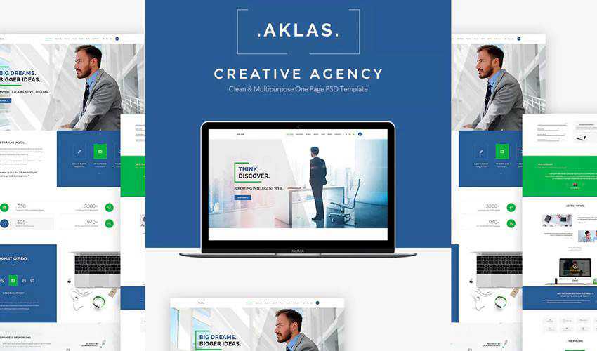 Aklas Business HTML corporate website web design inspiration ui ux