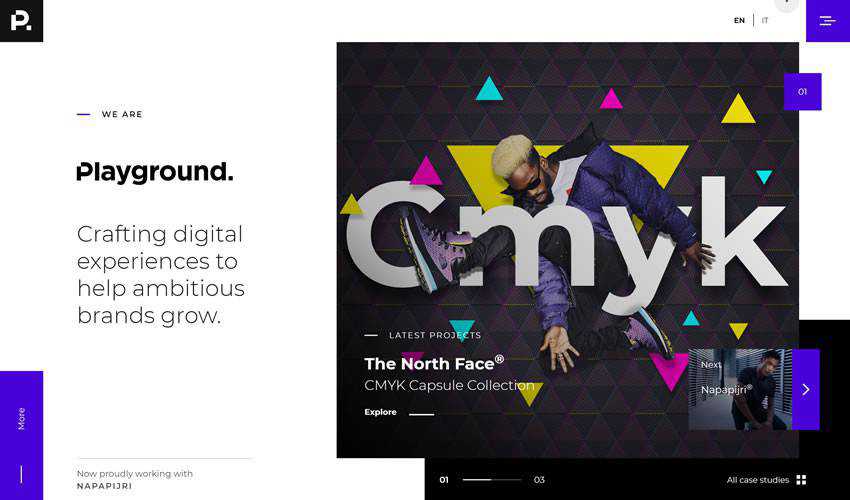 Playground business corporate website web design inspiration ui ux
