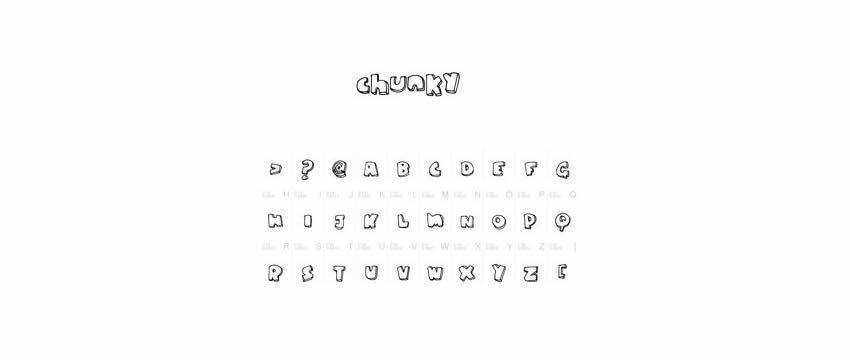 Chunky Chunky 3d Free Font