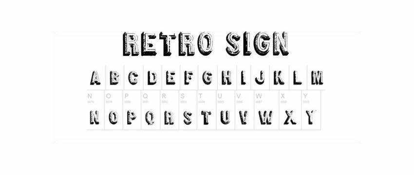 Retro Sign Chunky 3d Free Font