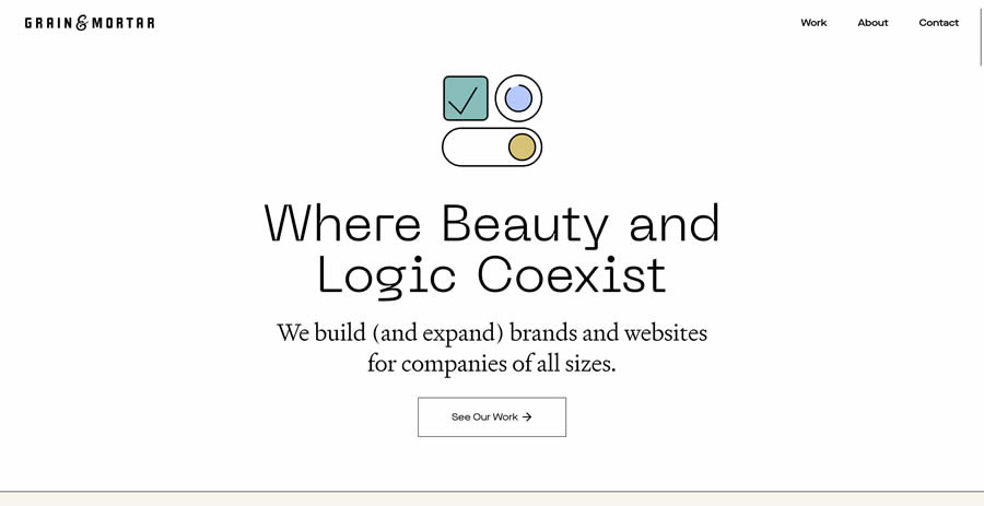 Grain & Mortar Inspiration Web Creative Design Agency