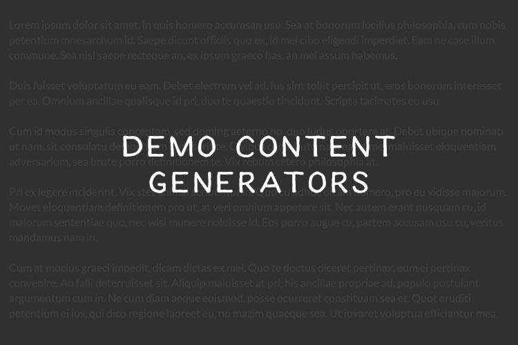 10 Lorem Ipsum & Demo Content Generators for Web Designers