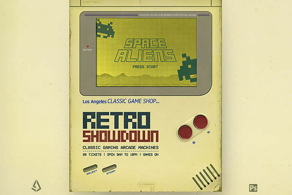 Gameboy Gaming Flyer & Posater Designed by Storm Designs