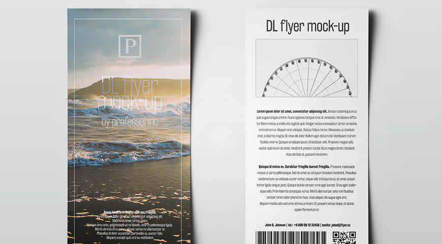 DL Flyer Photoshop PSD Mockup Template
