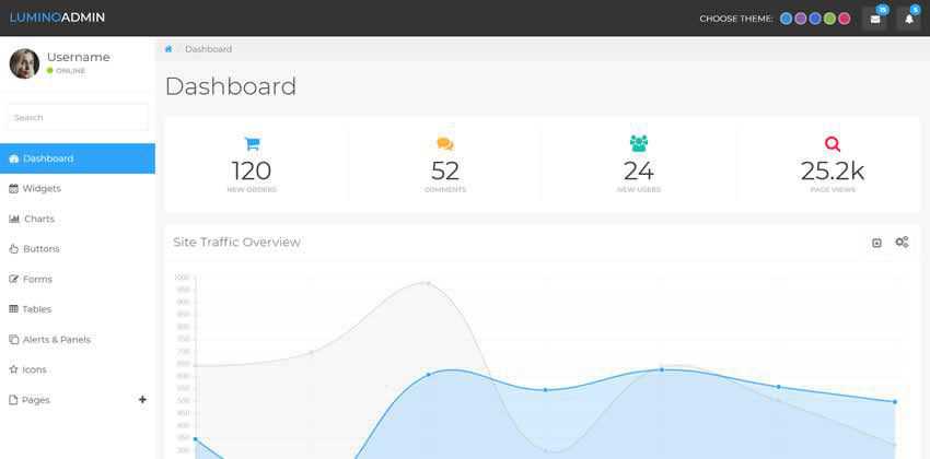 Lumino Free Bootstrap Admin Template