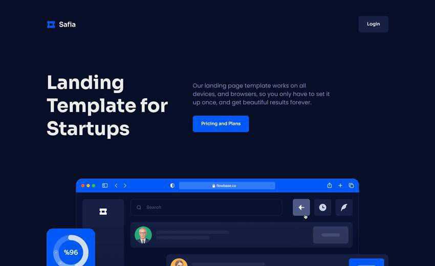 Safia bootstrap 5 landing page dark business free bootstrap web template html html5 responsive mobile-first
