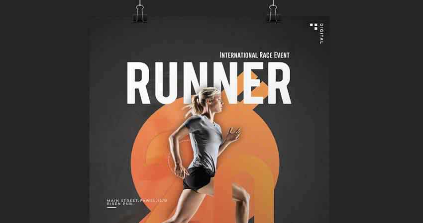 Sports Event Flyer & Poster Template Photoshop PSD