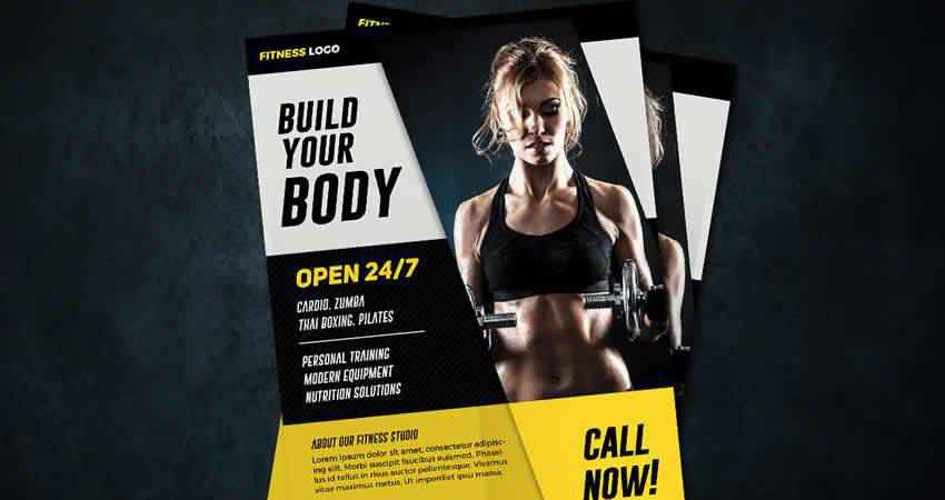 Fitness Flyer Template Photoshop PSD