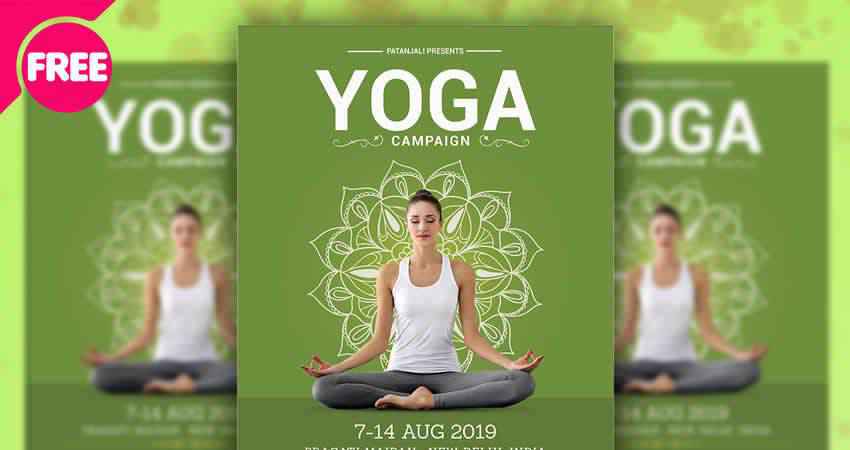 Yoga Campaign Flyer Template Photoshop PSD
