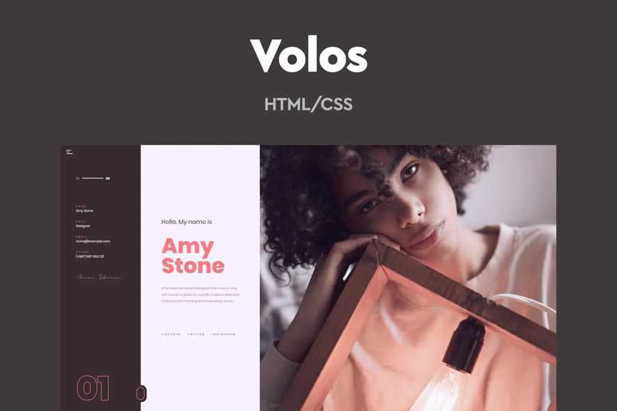 Volos free resume html templates cv