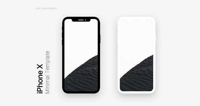 Minimal Dark Light iPhone free iphone mockup template psd photoshop