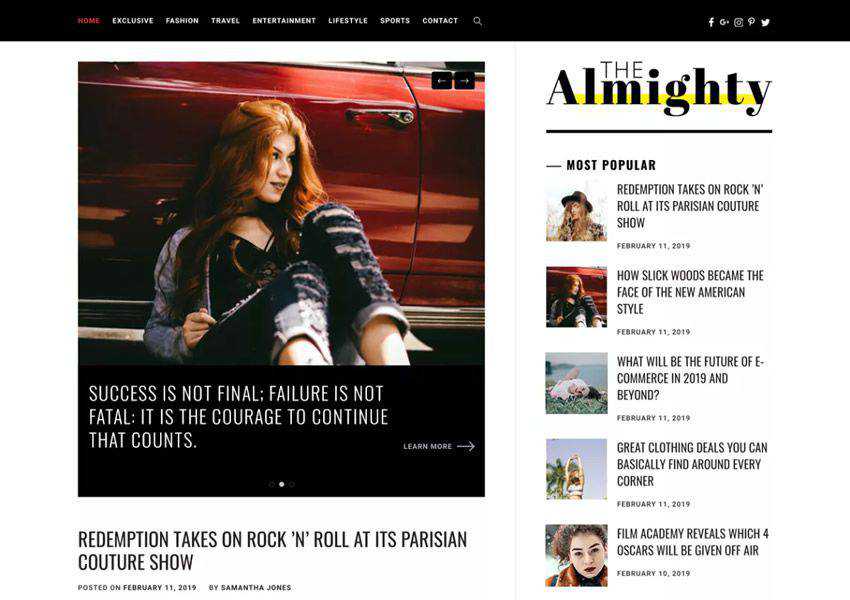 Almighty free wordpress theme wp responsive magazine news blog