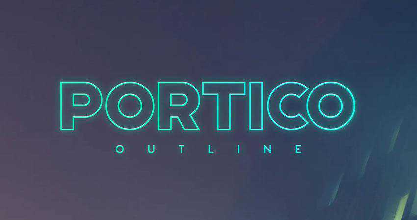 Portico free outline font family