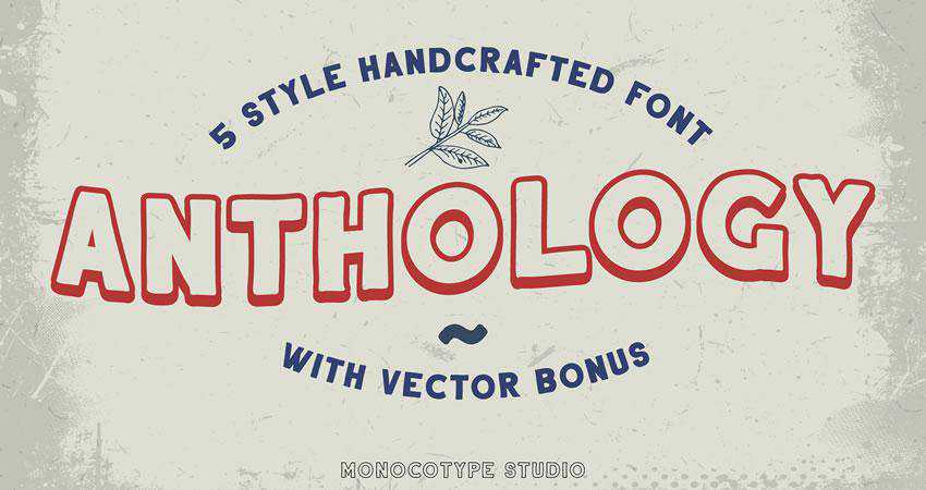 Anthology free outline font family
