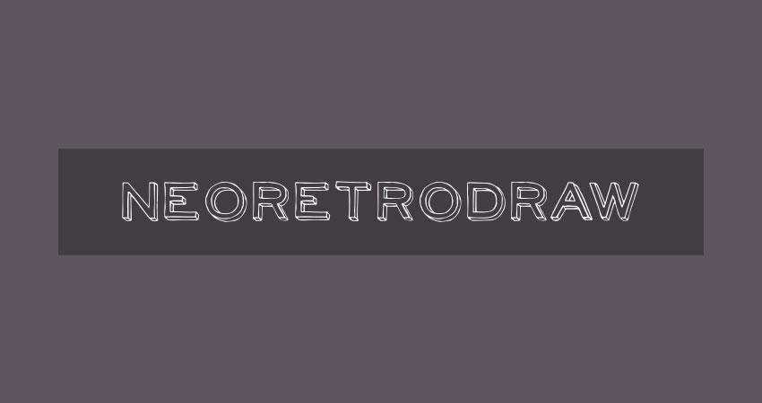 NeoRetroDraw free outline font family