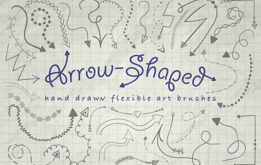 Arrow-Shaped Art ribbon swirl photoshop brush free