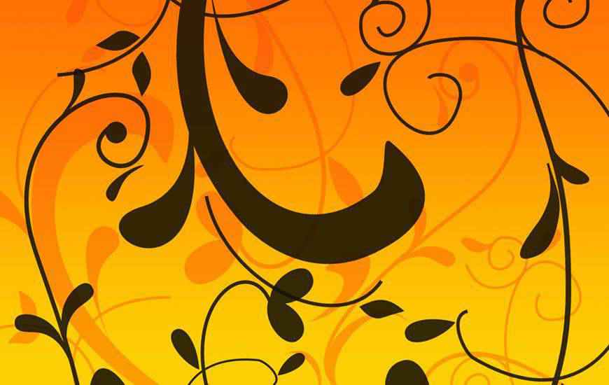 Floral ribbon swirl photoshop brush free
