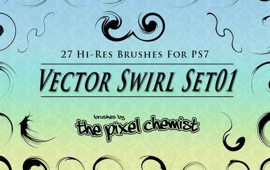 Vector Swirl ribbon swirl photoshop brush free