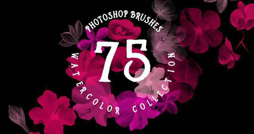 Watercolor Collection free photoshop nature brush sets