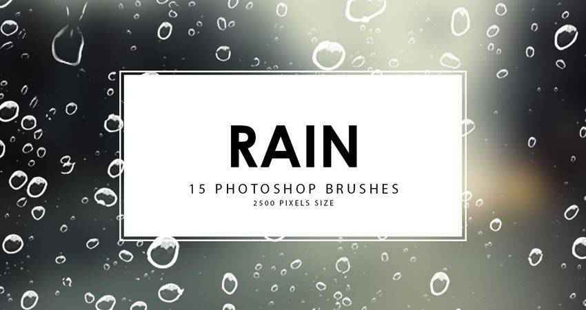 rain free photoshop nature brush sets