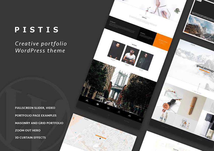 Pistis wordpress theme creative designer agency portfolio camera