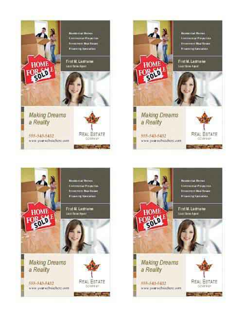 Four Page Real Estate Flyer Template Word