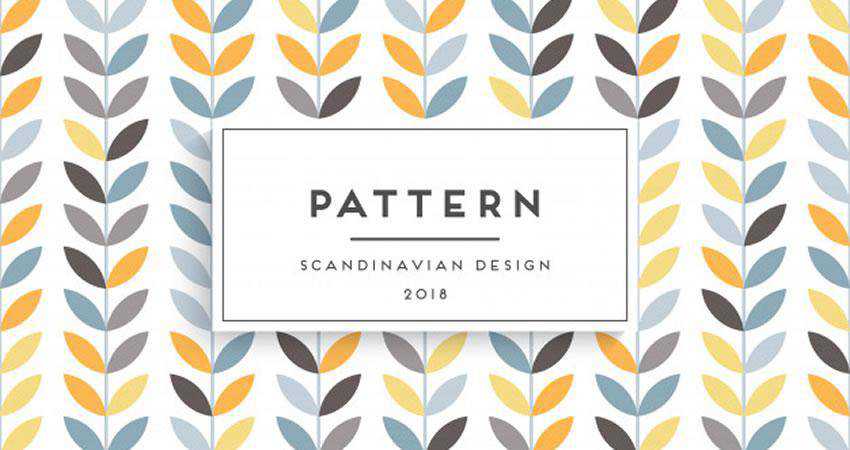 Vector Scandinavian free patterns seamless