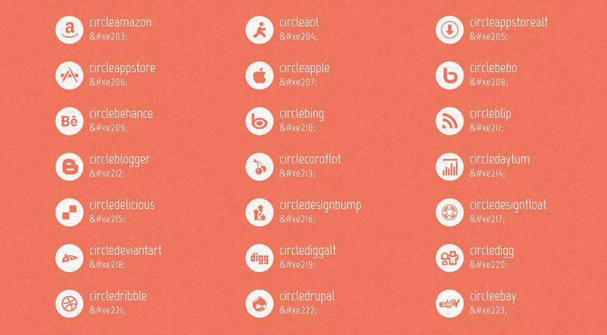 Mono Social Icons Font @fontface webfont free