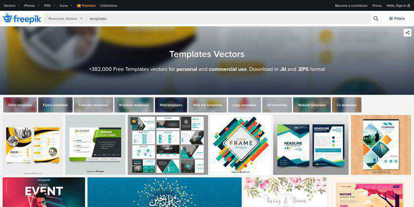 Freepik vector template free Illustrator