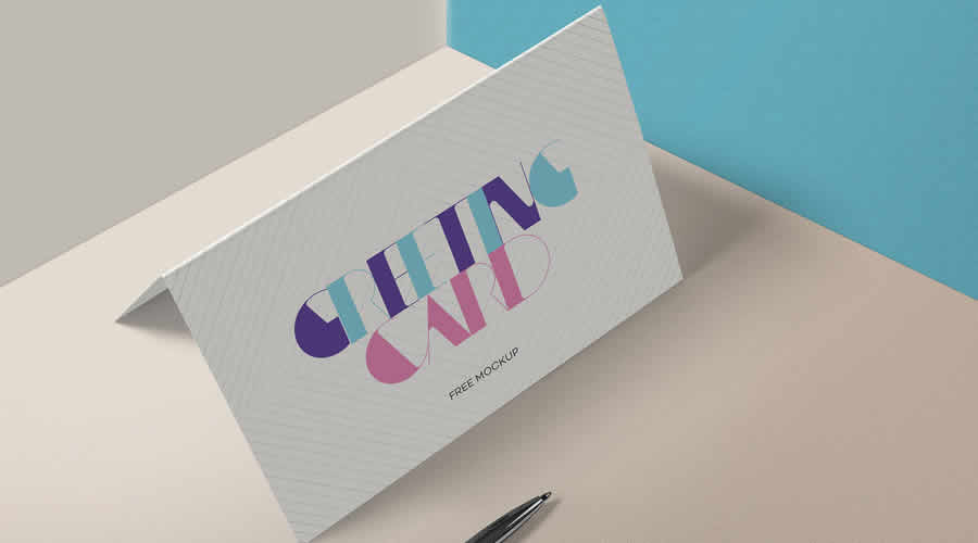 Stylish Invitation Card Mockup Photoshop PSD