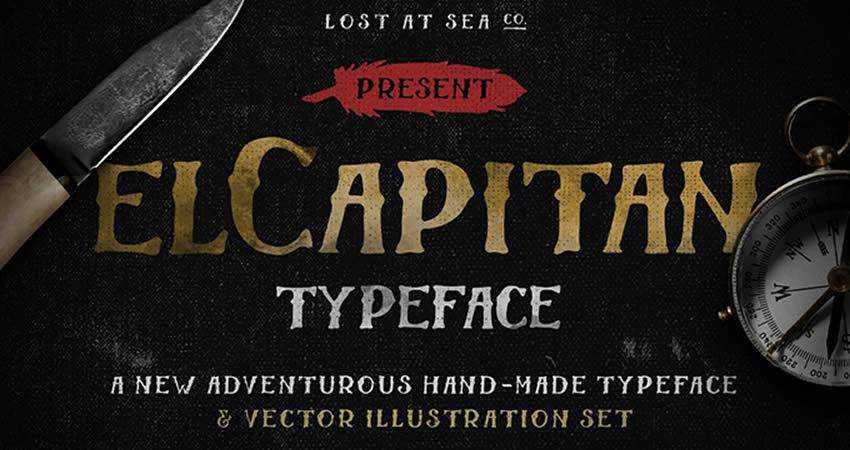 El Capitan Hand-Drawn free Font hand-drawn font free
