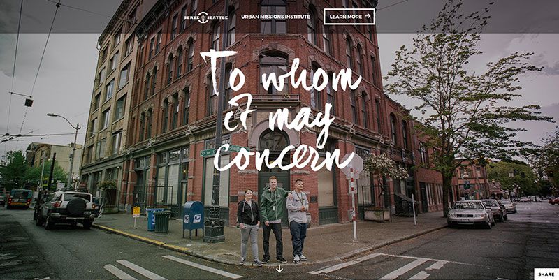 Serve Seattle handdrawn typography web design trend