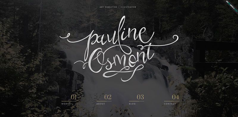 Pauline Osmont handdrawn typography web design trend