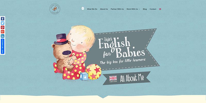 Skylark Learning handdrawn typography web design trend