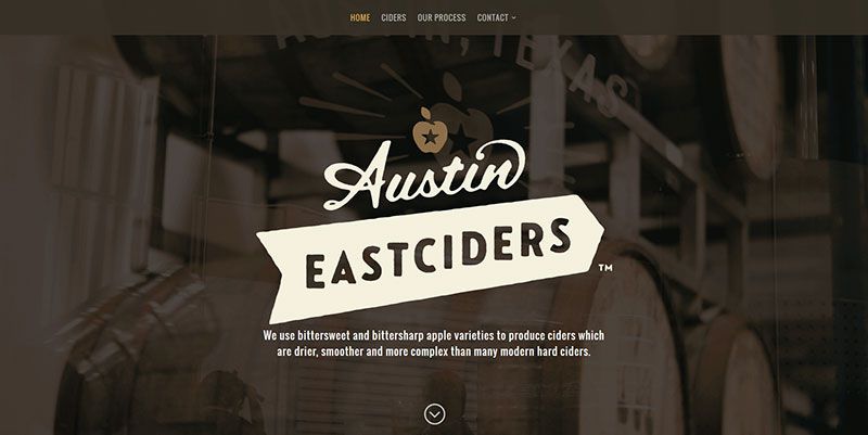 Austin Eastciders handdrawn typography web design trend