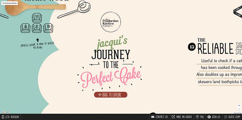 The Production Kitchen handdrawn typography web design trend