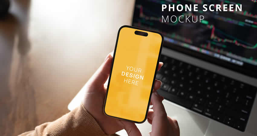 POV iPhone Pro mockup template psd photoshop